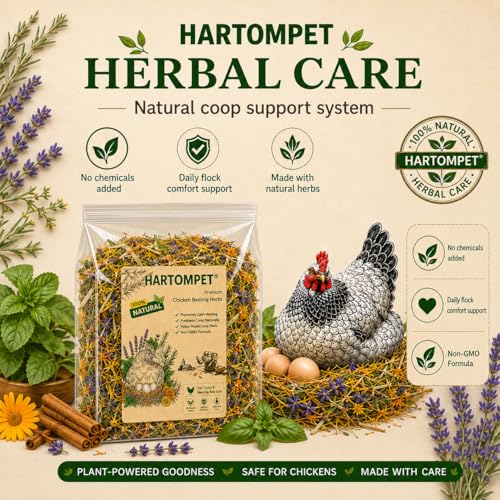 Chicken Nesting Herbs, Aromatic Botanical Blend for Chicken Coop, Nesting Boxes, Coop Bedding, Dust Bath, Odor Control, Freshness & Coop Refresher, Poultry Enrichment for Backyard Hens, 1LB