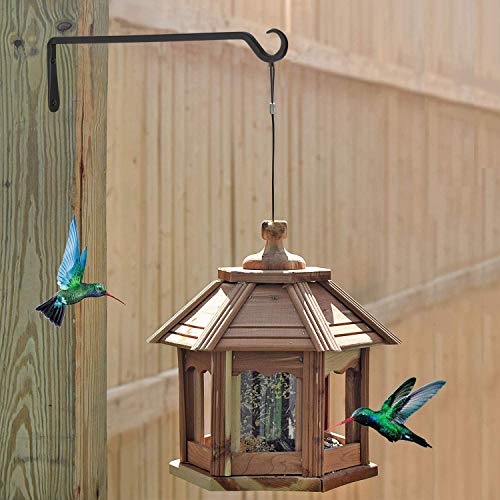 16inch 2 Pack Plant Hanger, Sturdy Hanging Plant Hangers Outdoor, Bird Feeder Hanger for Bird, Plant Hangers for Planters, Lanterns, Wind Chimes Indoor Outdoor, Upgrade Black - size: 16in-2-Black