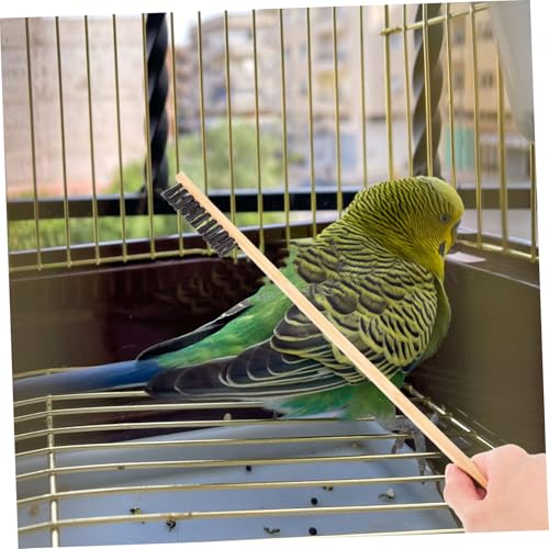 HANABASS 2pcs Bird Cage Cleaner Brush Set with Droppings Shovel Efficient Cleaning Tools for Pet Birds and Small Animal Cages for Quick Stain Removal and Household Use