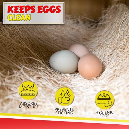 My Favorite Chicken Nesting Box Pads for Chickens - Accessories for Hens, Chicken Coops and Laying Eggs - Square Liners Fit in Your Coop - Natural Fiber Material Bedding Mats - style: Regular (No Herbs)