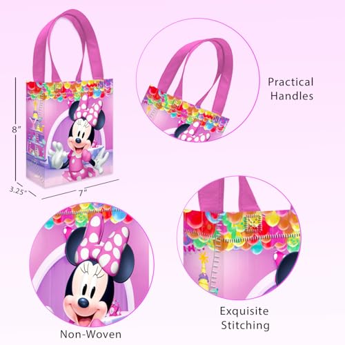 Disney Minnie Mouse Easter Egg Hunt Supplies - Bundle with 12 Fillable Plastic Easter Eggs, 70 Tattoos, 45+ Spring Tattoos, Mini Basket Bag | Minnie Mouse Easter Hunt Set