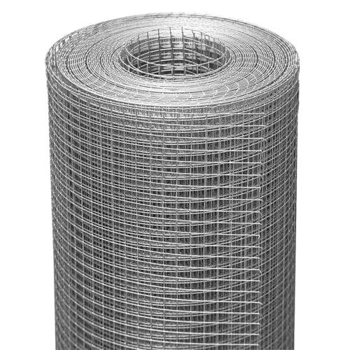 36'' x 50' Hardware Cloth Chicken Wire Fencing 1/2 inch 19 Gauge | Hot-dip Galvanized After Welding Chicken Wire Fence Roll Galvanized Wire Mesh Roll Garden Fence Tree Guard Wire Cloth - size: 1/2inch 36''x50'