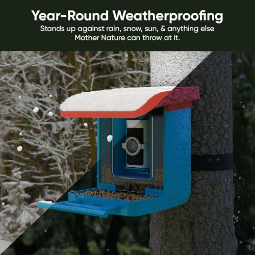 Wyze Bird Feeder Camera Case with Macro Lens (Blue) | Macro Lens Included; 5 Diy Mounting Methods; Weatherproof Cam Shield; Universal Wyze Compatible - color: Blue