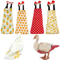 2 Pack Chicken Diapers for Hens, Roosters, Diapers for Ducks, Ducklings, Reusable Pet Diaper with Bow Ties Waterproof Poultry Nappies for Geese Pet Ducks,Pineapple&Yellow Duck,L - size: L