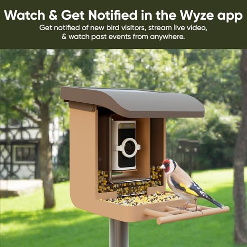 Wyze Bird Feeder Camera Case with Macro Lens (Brown) | Battery Cam Pro Compatible; Wyze Cam V3 V4 Outdoor V1 V2; 5 Diy Mounting Methods; Macro Lens Included - color: Brown
