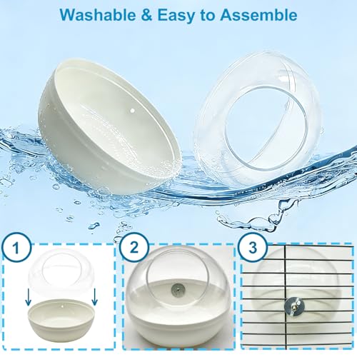 Bird Nest, Warm Bird Bed for Cage, Clear Parrot Nesting House with 2 Mats Hanging Parakeet Cage Accessories for Lovebird, Canary, Budgie, Finch, Hamster (Clear)