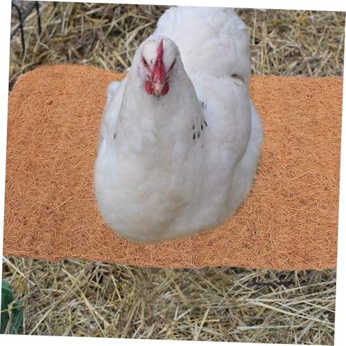 MERRYHAPY 4Pcs Reusable Coconut Coir Chicken Nest Pads Nonslip Bedding Mats for Chicken Coop Comfortable Nesting Box Liners Easy to Clean Chicken Bedding Thickness