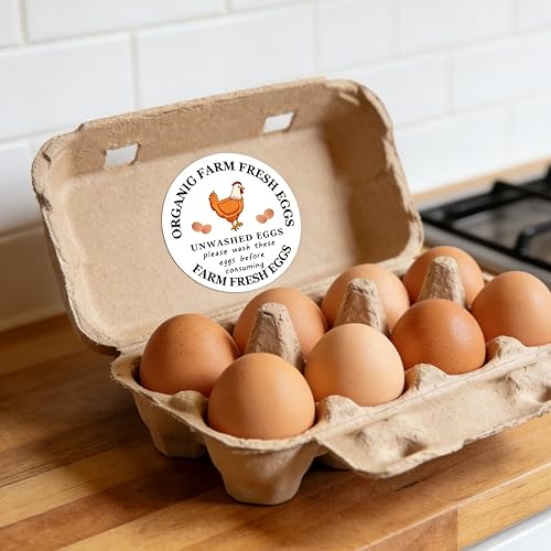 Fresh Farm Egg Packaging Set Unwashed Eggs Sticker Please Return Carton Label Double-Sided Handling Instruction Cards for Business Eggs Care (Egg) - style: Egg