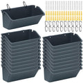 20 Pack Chicken Feeder,5 Quart Hanging Goat Waterer,Dark Gray - color: Dark Gray