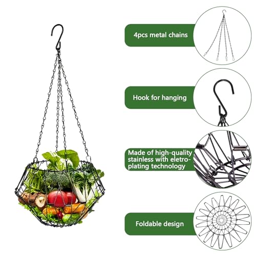 Hanging Chicken Feeder, Foldable Poultry Feeder Basket for Chicken Duck Coop, 1 Pcs - size: L-1 Pcs