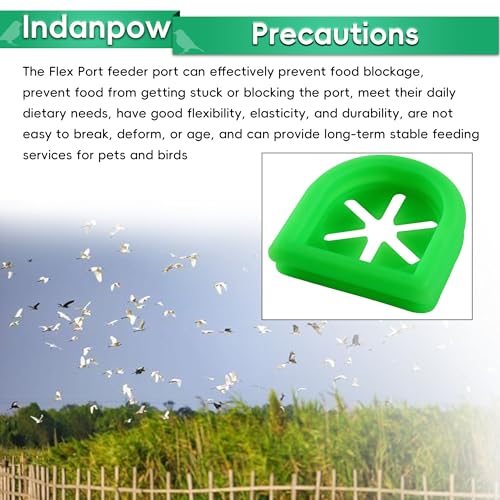 FlexPorts Replacement Compatible with Perky-Pet 334-1SR, 8-Pack | Garden Green Hard Rubber; Compatible with Perky-Pet 334-1SR Bird Feeders Replacement Port Squirrels-Proof Bird Pet Feeder
