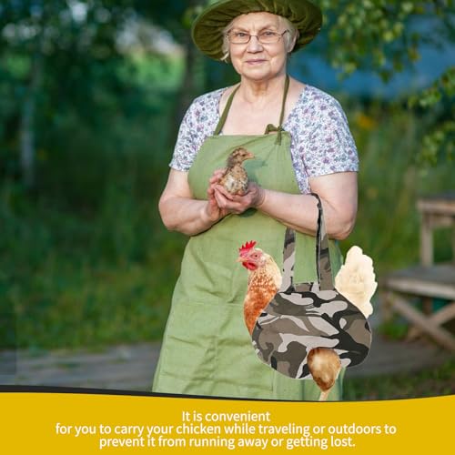 Chicken Holder Bag Chicken Medic Bag Chicken Carrier with Handle Chicken Supplies Catching Hand Bag for Hen Rooster Poultry Chicken Transport (Camouflage (1 Pack)) - color: Camouflage (1 Pack)