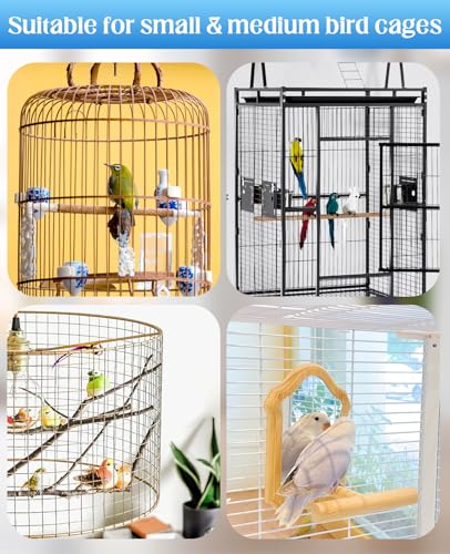 2 PCS Automatic Bird Cage Water Dispenser, Parakeet Parrot Feeder Hanging Drinking
