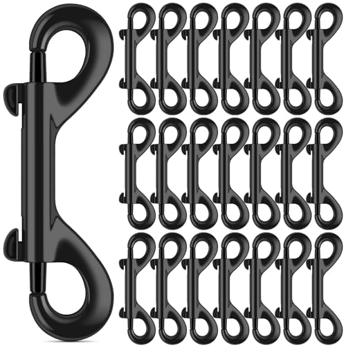 ERKOON 3.5 inch Double Ended Bolt Snaps Hooks 110lbs Load Capacity Zinc Alloy Double Sided Clips Heavy Duty Trigger Snap for Dogs Leashes/Water Bucket/Horse Feed/Hammocks (22 Pack) - size: 22 Pack