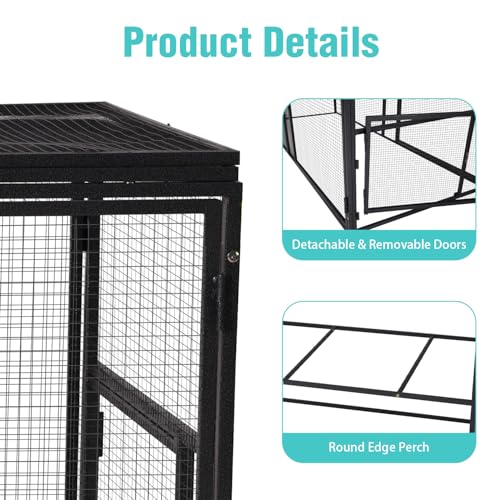 Suumerpety Heavy-Duty Metal Chicken Coop Run Extension - 14.3 sq ft Lockable Outdoor Playpen for Chickens, Ducks, Rabbits | Predator-Proof Design, Expandable Panels & Weather-Resistant Frame