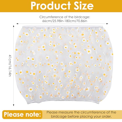 Universal Bird Cage Seed Catcher, Nylon Mesh Stretchy Bird Cage Skirt | Bird Cage Mesh Cover For Round Square Cages, Feather Debris Containment, Airy Soft Cover