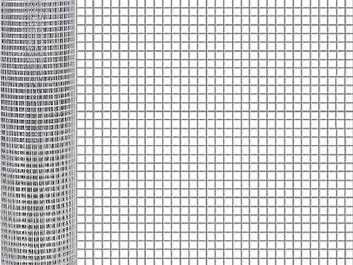 Hardware Cloth 48inx100ft 1/2 Inch Galvanized, Chicken Wire Fence Chicken Rabbit Snake cage Wire Fence Mesh Roll,Garden Plant Welded Metal Wire Fence,Poultry Animal Netting cage Screen. - color: Silver