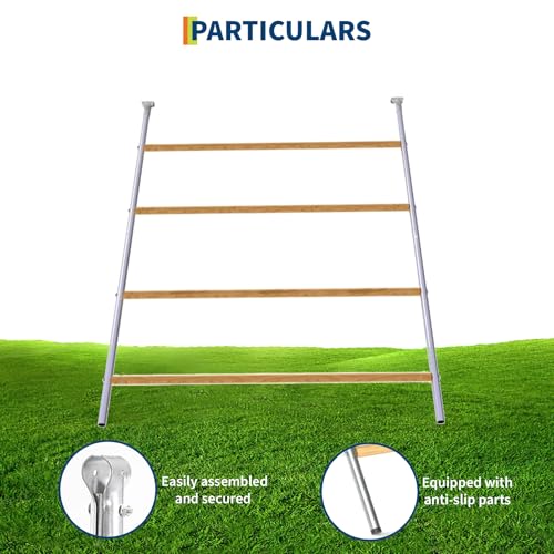 Chicken Perch for Coop, Chicken Roosting Bars for Backyard Poultry, Easy to Assemble & Clean, 55'' L x 39'' W