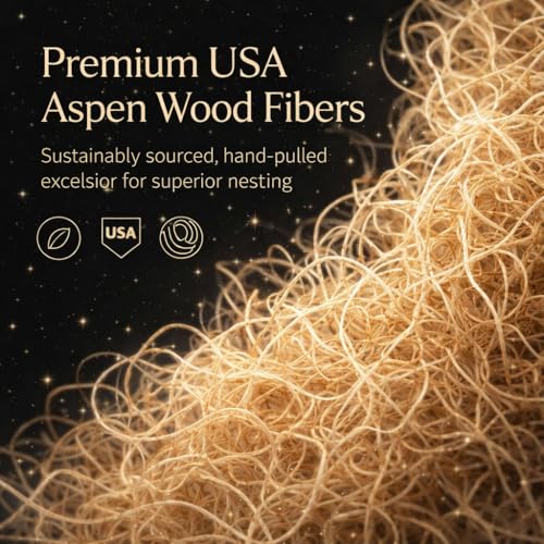 NestNova™ Aspen Nesting Pads for Chickens – 10 Pack 13x13 Excelsior Liners | USA-Grown Aspen, Cleaner Eggs, Kraft-Backed Coop Bedding for Laying Hens - 10 Pads - size: 10 Pads (1 Pack)