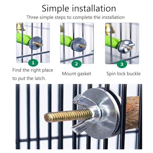 Hamiledyi Bird Perches for Cage Grinding Sand Bird Perches 8pcs Claw Trim Cage Perches Stand for Starlings, Parakeets Lovebirds Canaries Green Cheeked Conures (0.78 in Diameter)