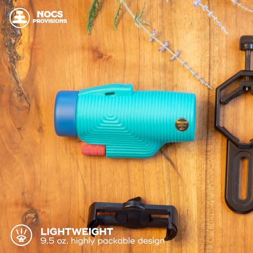 Nocs Provisions Zoom Tube 8x32 Monocular, Bird Watching & Backpacking | 8X Magnification Telescope, Bak4 Prism, Wide Field of View for Wildlife Viewing - color: Tahitian Blue
