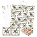 320 Pcs Farm Fresh Egg Carton Labels, Square Fresh Chicken Egg Stickers Waterproof Self-Adhesive Stickers for Box Container Carton Farm Supplies - color: Rustic Farmhouse Egg