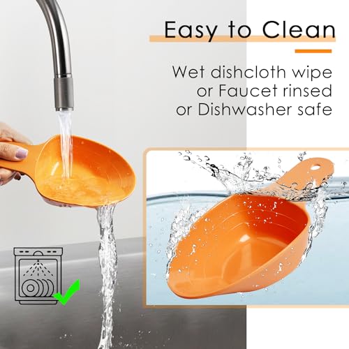 Dog Food Scoop-Melamine Pet Food Measuring Cup - 1 Cup 1/2 Cup 1/4 Cup Dog Cat Bird and Rabbit Food Feeding Scoop Dishwasher Safe - Orange - color: Orange