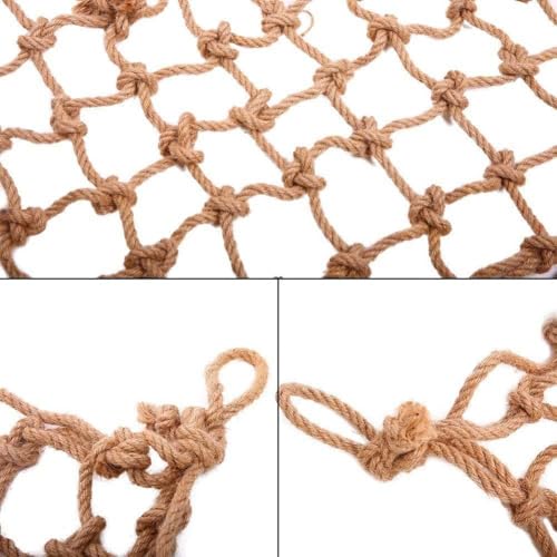 Tnfeeon Climbing Net, Hemp Rope Hanging Swing for Medium to Large Parrots, Bird Cage Toy for Climbing Exercise and Play