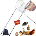 2 Pack Adjustable Poultry Catching Net, Chicken Net Bird Catching Net, 47"-106" Stainless Steel Telescopic Capture Net