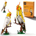 White Cockatiel Building Set Model Standing Branch 331Pcs Home Office Decor | LUXEBLOCKS cockatiel Model: original bird bricks, DIY standing branch model, home office decor, creative gift for adults.