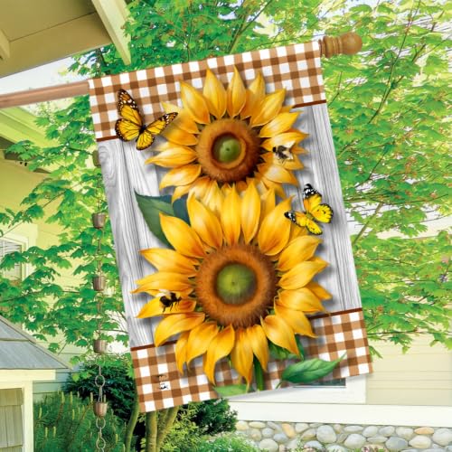 Briarwood Lane Sunflower Duo House Flag - color: Sunflower Duo