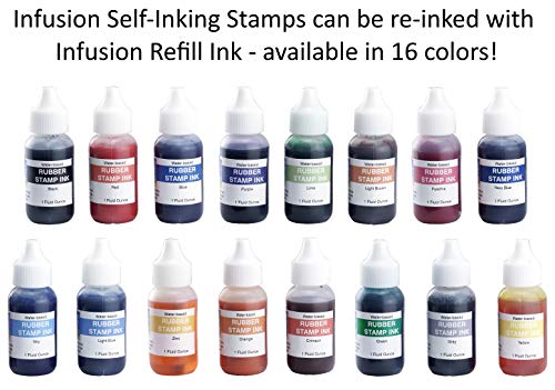 Infusion Round Teacher Stamp, Holiday, 3/4'' Self-Inking Rubber Stamp - Snowman - Sky Blue Ink - color: Snowman