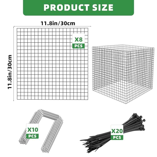 UNIFAMILY 8Pcs Plant Protectors from Animals, 2 Pack Metal Wire Plant Cage, Garden Protector Cage from Deer, Mesh Garden Protector from Rabbits, Chicken Wire Plant Covers from Animals - size: 8 Pcs Plant Protectors