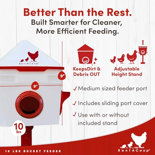 RentACoop Chick2Chicken 10lb BPA-Free 4-Medium Port Feeder