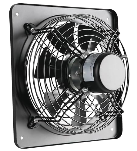 12 Inch 720 CFM Wall Window Mount Exhaust Fan, 1460 RPM Adjustable Speed Industrial Vent Fan