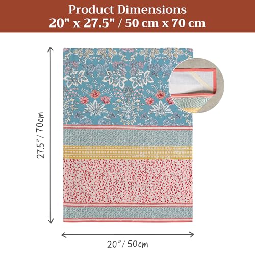 Maison d' Hermine Kitchen Towels Set of 3, 100% Cotton | Reusable, 27.50" x 20" - color: 001 - Marquise