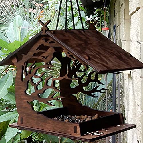 Creative Hanging Bird Feeder Bird Feeder Ornament for Outdoor Garden Decor Easy to Assemble House Shape Design and Compact to Enjoy Feeding