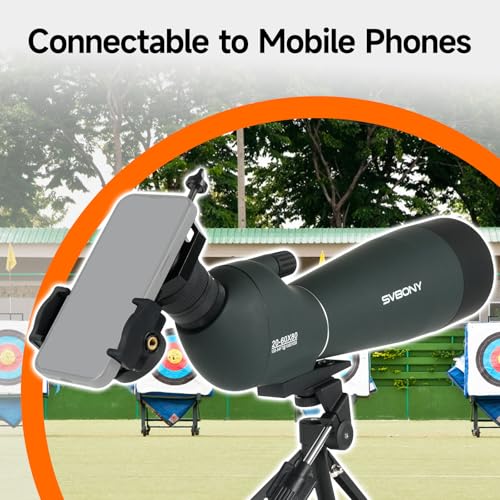 SVBONY SV28 New Version Spotting Scope, 20-60x80mm for Target Shooting, HD | FMC Coating, Long Range Spotter Scope, Shooting Range, with Phone Adapter & Tripod, for Bird Watching, Wildlife Viewing - style: 20-60x80