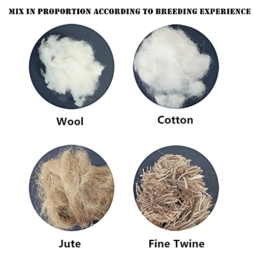 YJJKJ Natural Mixing Nesting Material Pads for Bird Nest, Bird Nest Nesting Liners Great for Nest Building and Hideouts (80G / 2.8OZ)