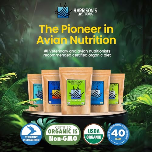 Harrison's Bird Foods Adult Lifetime Certified Organic Non-GMO Formula Small Bird Food 1lb - size: 1 Pound (Pack of 1)