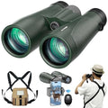 15x54 Binoculars for Adults High Powered with Harness & Phone Adapter | Super Bright BAK4 Optics, Waterproof, Large View, Clear Low Light Vision, for Bird Watching Cruise Travel Hunting Sport - color: Dark Green