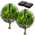 2 Pack Fruit Tree Netting Bags with Zipper and Drawstring, 8 x 8ft Ultra Fine Mesh Garden Netting Plant Cover, Bird Netting for Blueberry Bushes, Fruit Trees, Flowers (Black, 8 x 8 ft) - color: Black, size: 8 x 8 ft