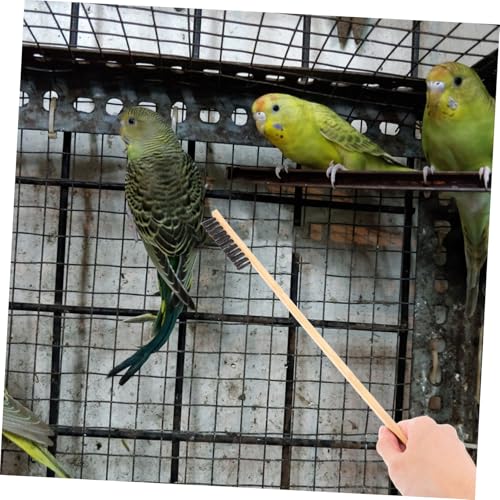 HANABASS 2pcs Bird Cage Cleaner Brush Set with Droppings Shovel Efficient Cleaning Tools for Pet Birds and Small Animal Cages for Quick Stain Removal and Household Use