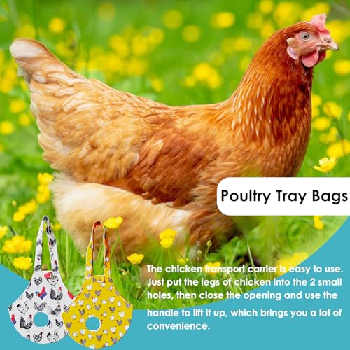 2 Pack Chicken Holder Bag, Chicken Sling Carrier with Handle | Portable Sling Carry Bag Catching Hand Bag for Hen Rooster Poultry Chicken Transport Traveling Driving Farm Use