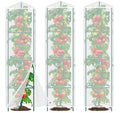 3 Pack Garden Bird Netting Plant Cover for Triangle Tomato Cage, 48"x13" Insect Bird Barrier Tomato Cage Net with Zipper & Drawstring, Tomato Trellis Netting Protection Cover for Protecting Plants - color: Triangle White