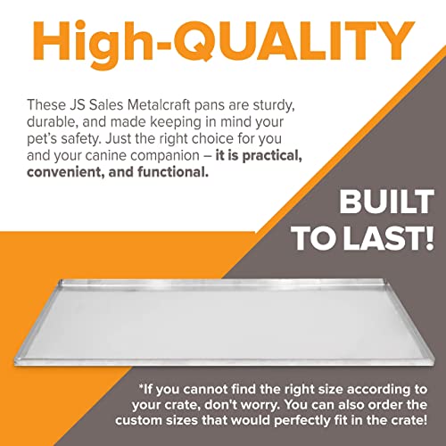 Metal Dog Crate & Kennel Replacement Tray/Pan, Galvanized, 29.5x17.5 in | Chew-proof, crack-proof, rust-resistant. Fits Most Standard 30 in Crates. - color: Galvanized, size: 29.5"L x 17.5"W x 1.0"H