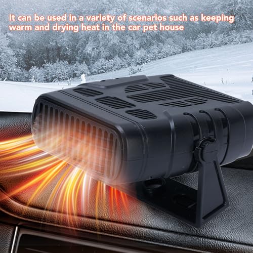 Upgraded Solar Heater for Chicken Coop, 30W Portable Greenhouse and Dog House Rechargeable Sun Panel Kit, Solar Powered Heater for Drying Heating Pet House Warm Wind Gear