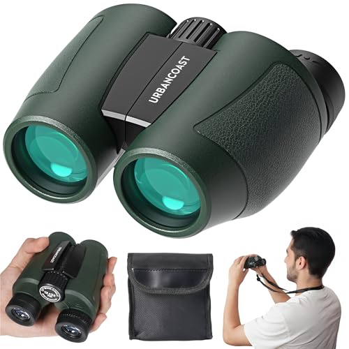 12x32 Compact Binoculars for Adults High Powered, Large View & Super Bright | Easy Focus, Waterproof, Lightweight, Small Binocular for Bird Watching, Cruise Ship, Travel, Sightseeing, Sports, Concerts - color: Dark Green