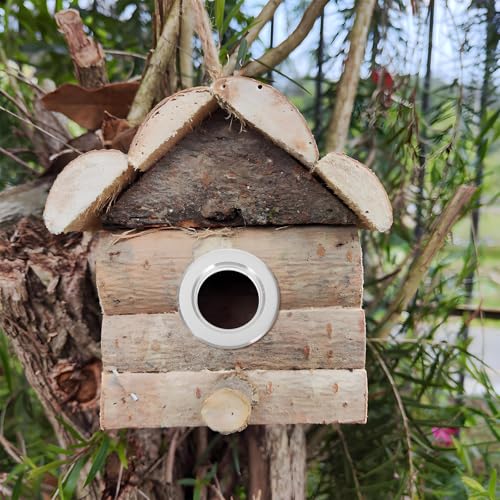 BESPORTBLE Birds House Predator Guards - Set of 10 Stainless Steel Birds House Rings Metal Birdhouse Guards, Birds House Hole Protector Guards - Protects The Entry Hole (5.5 cm Opening)