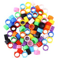 100PCS Poultry Leg Rings, 10 Colors Poultry Foot Rings Bird Identification Leg Bands Clip-on Rings for Birds, Ducks and Chickens Diameter 8mm